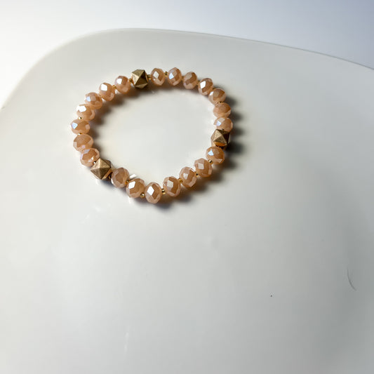 Stackable Bracelet - Natural and Gold