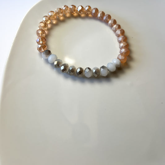 Stackable Bracelet - Natural and Grey Stone